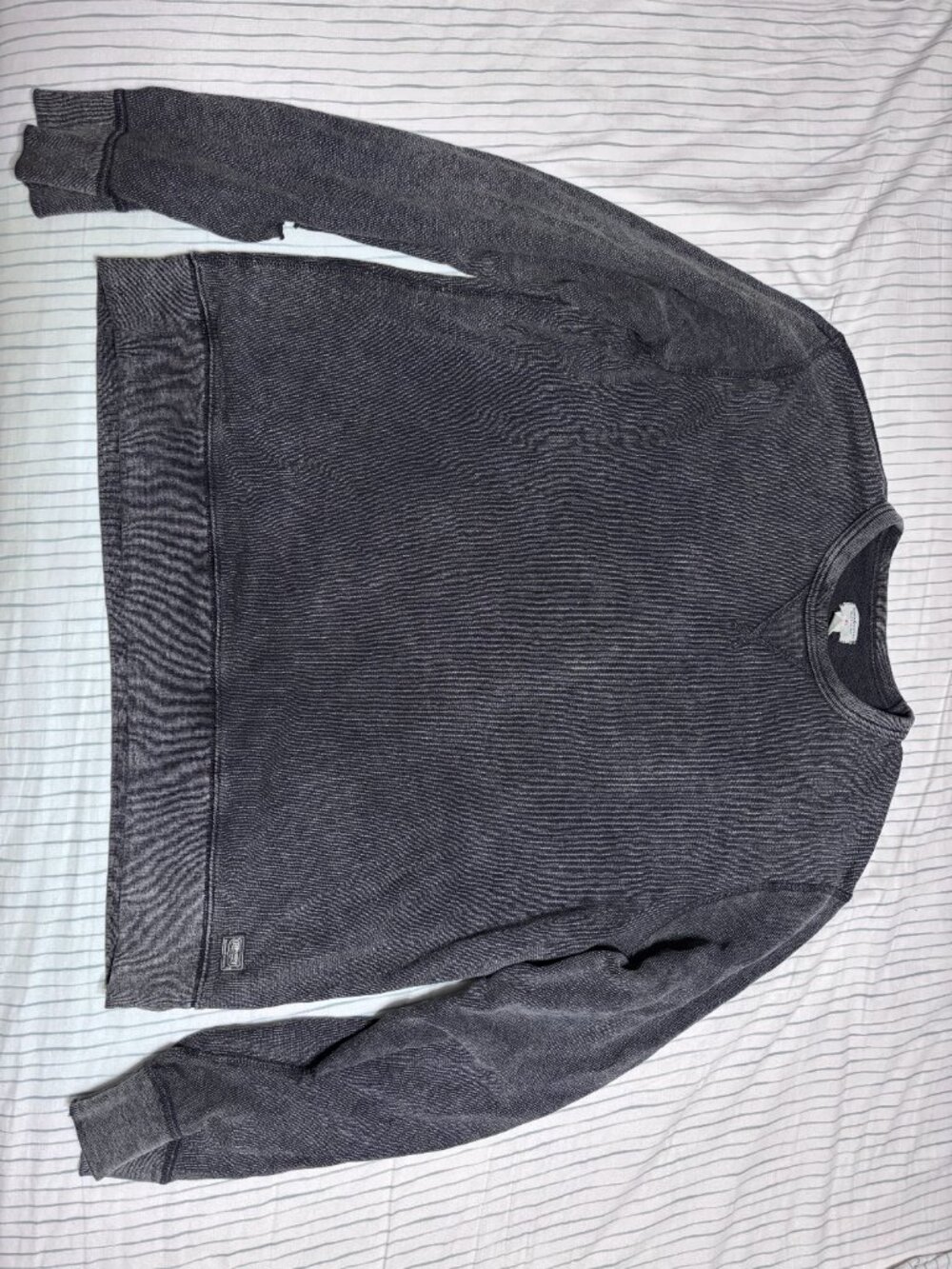 Denim & Supply Ralph Lauren Shirt XL Black Distressed V-Stitch Cotton Grunge 90s